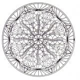 Mandala a colorier fleurs vegetation a imprimer 9